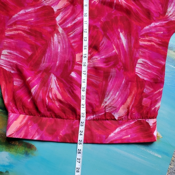 WHBM Sheer Criss Cross Shoulder Cutout Blouse - Picture 9 of 10